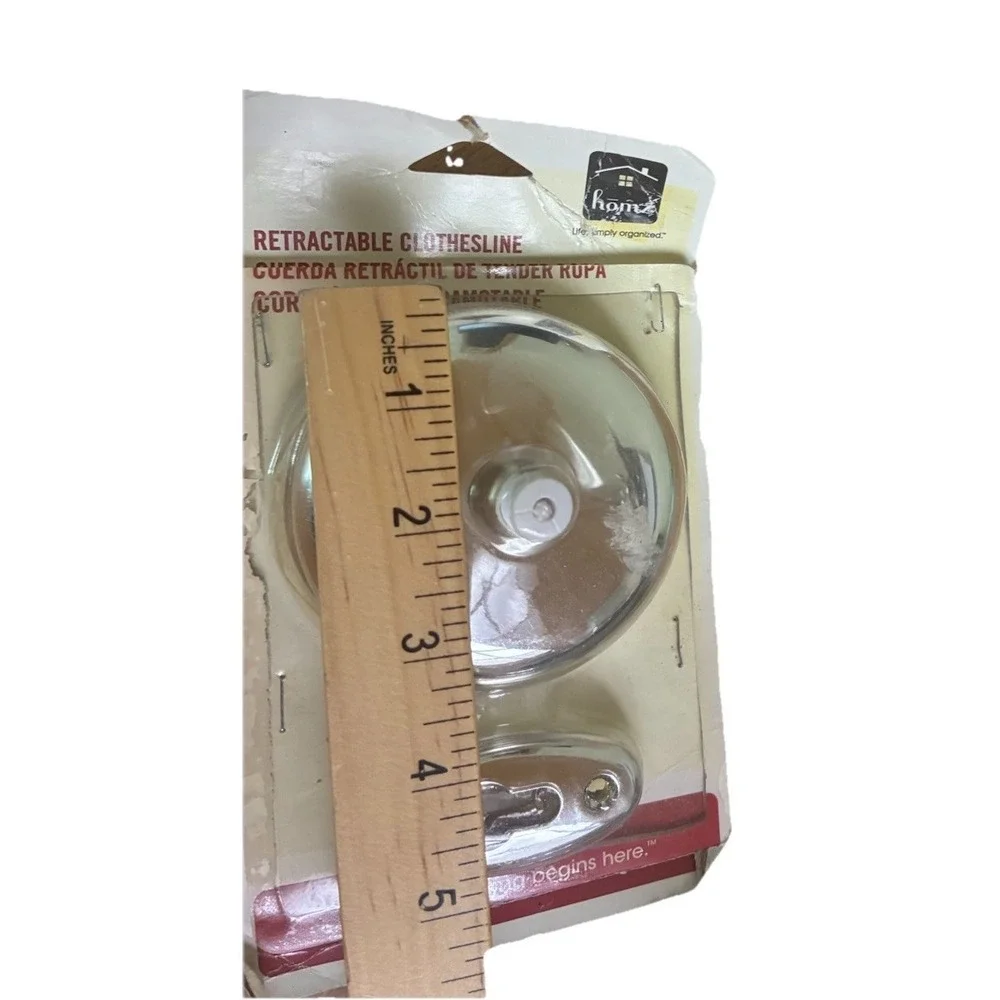 Homz Retractable Clothesline Chrome 8 ft 2009 NEW *open box‎
